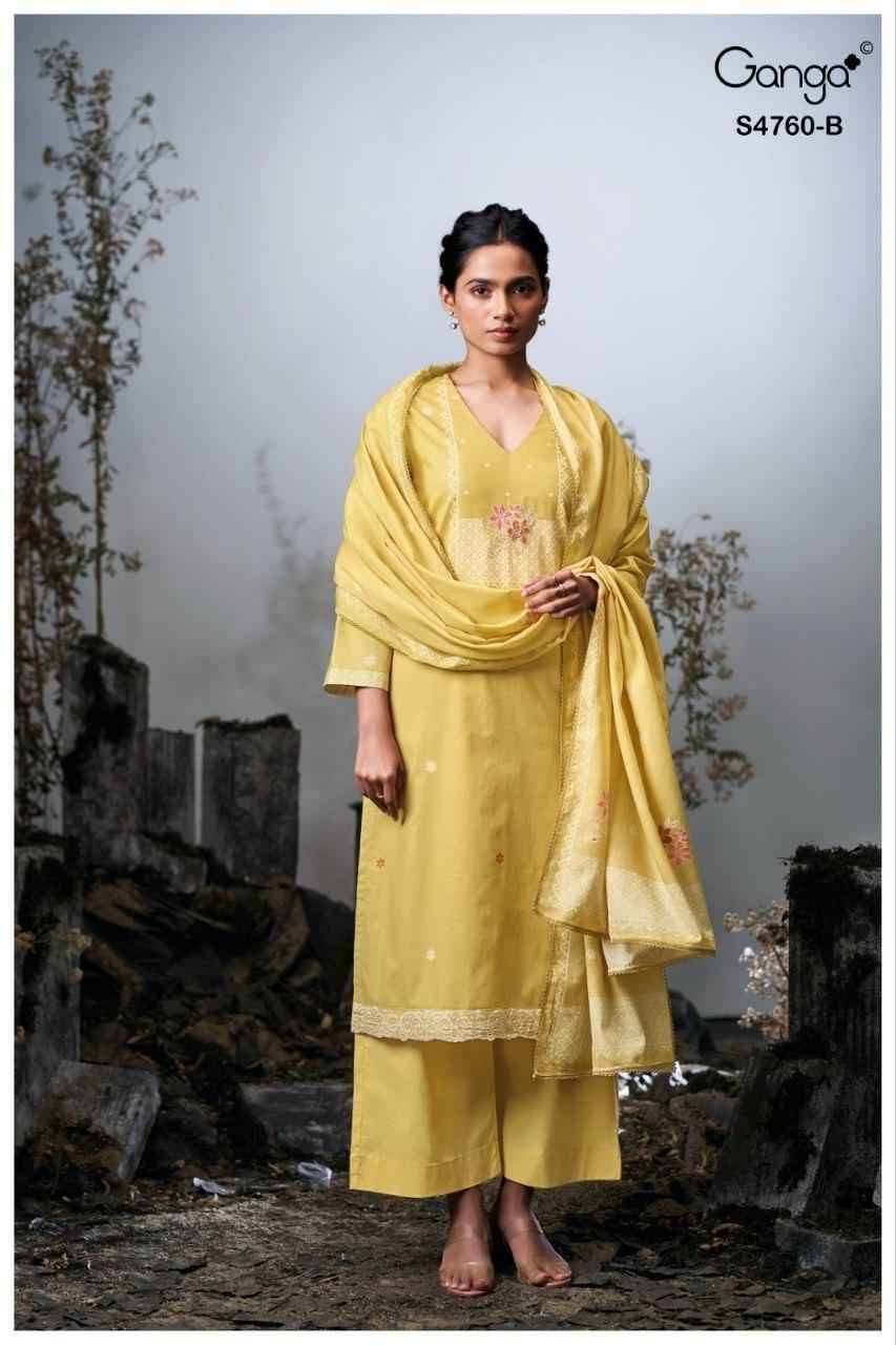 KAYEL 4760 Series By Ganga Fashion Beautiful Festive Suits Stylish Colorful Fancy Casual Wear & Ethnic Wear PREMIUM COTTON Print Dresses At Wholesale Price